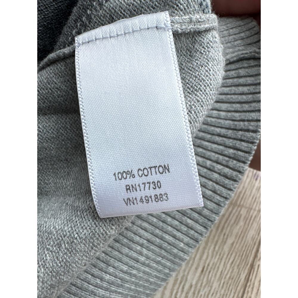 100% Cotton Neutral Crewneck Sweater Minimalist Y2K - Picture 4 of 5